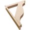 Ekena Millwork 5 1/2-in W x 30-in D x 42-in H Funston Slat Rough Cedar Woodgrain TimberThane Outlooker, Primed Tan OUTUR055X30X42FST24RCPR - alternate 5